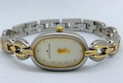 Anne Klein ladies silver gold tone Quartz analog watch  up to 7.5” runs