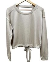 Bobi Revolve  Open Tie Back Sweatshirt-Size Medium‎ Womens-Color Sandy-NWT