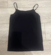 Hanes so cute y2k causal balletcore grunge petite dainty black cami top ❤︎︎