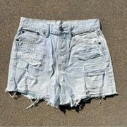 American Eagle AEO 90s Boyfriend Short Jean Shorts frayed and distressed festival style