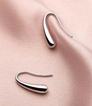 925 Silver Plated Teardrop Dangle Drop Earrings for Women