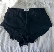 Black Denim Shorts