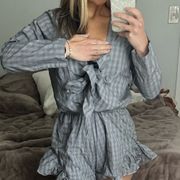 Lioness checked check clarity long sleeve tie Playsuit Romper