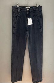 Isabel Marant Étoile Tijackom Straight Leg Jeans Faded Black 36 4 High Rise