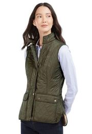 Barobour Wray Olive Qulted Gilet Vest Size 6