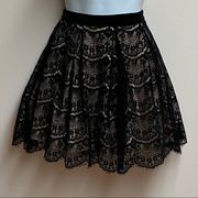 B. Darlin Black Lace Layered Skirt