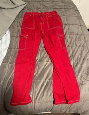 Red Cargo Pants 