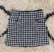 Checkered Metallic Mini Skirt