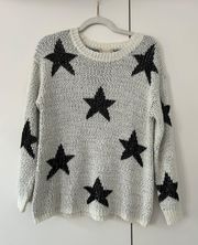 Altar'd State Black And White Star Sweater