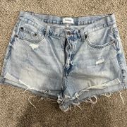 Pistola distressed denim shorts