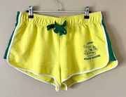 STRANGER THINGS | Yellow Green Camp Know Where Retro Fleece Shorts Sz L