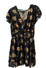 Floral Mini Dress Lightweight with Buttons