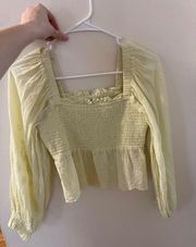 American eagle yellow long sleeve top 