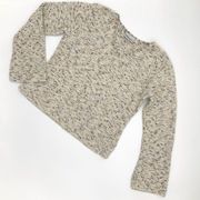 Cotton Cream Sweater Variegated‎ Colors Bell Sleeve