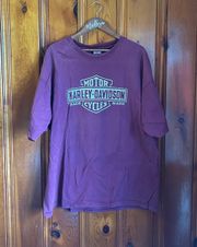 Burgundy Harley Davison shirt 
