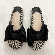 J/Slides NYC Espadrille Black Bow Sandals