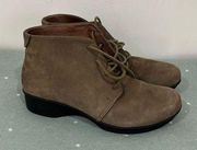 Dansko suede Leather Ankle Boot Women size  40 tan color