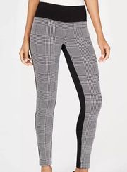 INC Black Houndstooth Front Ponte Knit Leggings