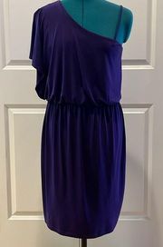 Purple Open Shoulder Dress