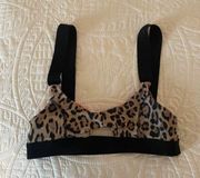 Planet Blue Cheetah Print Sports Bra