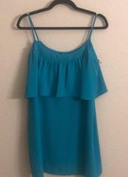 ❤️ Felicity & Coco turquoise ruffle dress , small