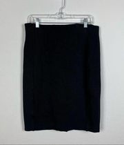 Diane Von Furstenberg Black Pencil Skirt Size 12