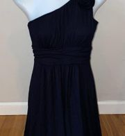 NWT Francesca's One Shoulder Black Dress