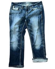 Maurice’s Distressed Denim Capri Jeans Size 7/8 #66