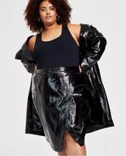 Nina Parker Plus Size Faux Leather Skirt 18W