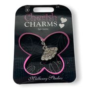 Cherish Charms fan-tastic Fan Charm for Bracelet Silvertone Silver Tone NEW NWT