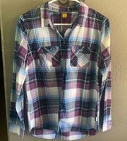 breathable plaid button down NWOT