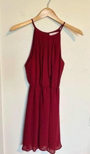 Lush Clothing Red LUSH Sheer Dress​​​​​​