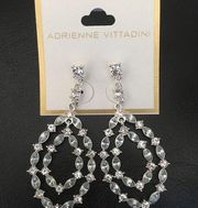 Adrienne Vittadini Sparkly  Crystal Earrings