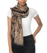 Inc International Concepts Animal Jacquard Wrap in Neutral NWT MSRP $90