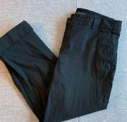 Lafayette 148 Black Linen Blend Career Work Business Casual Pants 4