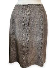 Vintage Y2K Giraffe Animal Print Pencil Skirt Size 12 Large Brown Tan Midi  A Liz Claiborne Company