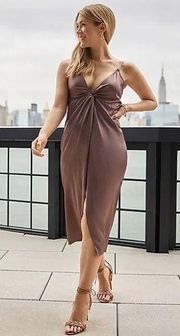 Mauve Dress With Chain Straps