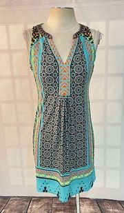 Hale Bob sleeveless beaded neckline slinky sundress size small