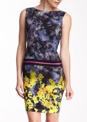 2 // Suzi Chin for Maggy Boutique Watercolor Drop Waist Silk Shift Dress