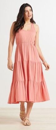 SUNDRY for Evereve • The Malibu Dress tank maxi tiered jersey knit coral peach