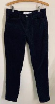 Joe Fresh Straight Slim Low Rise Velvet Corduroy Black Jeans size 6