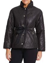 Black Quilted Jacket With Hood