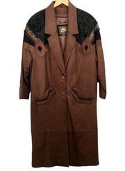 Vintage Wilsons Leather Trench Coat Thinsulate Womens XL Used