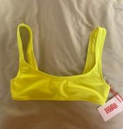 Solid And Striped The Elle Fluorescent Yellow Bikini Top