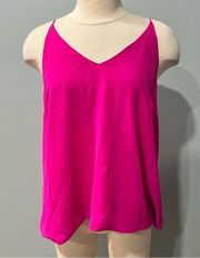 Bebe Rose-Violet Pink X Cross Open Back Flyaway Tank Top Size Medium