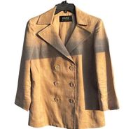 Dana Buchman Camel Tan 100% Linen Blazer Size Small