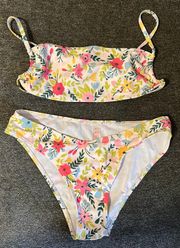 Low Back Floral Bikini Set