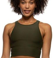 Jolyn Sarae Sports Bra Olive Green Size S