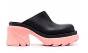 Flash Platform Mules in Black Flamingo EU Size 38 US Size 8