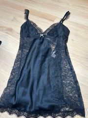 Victoria’s Secret black lace slip dress